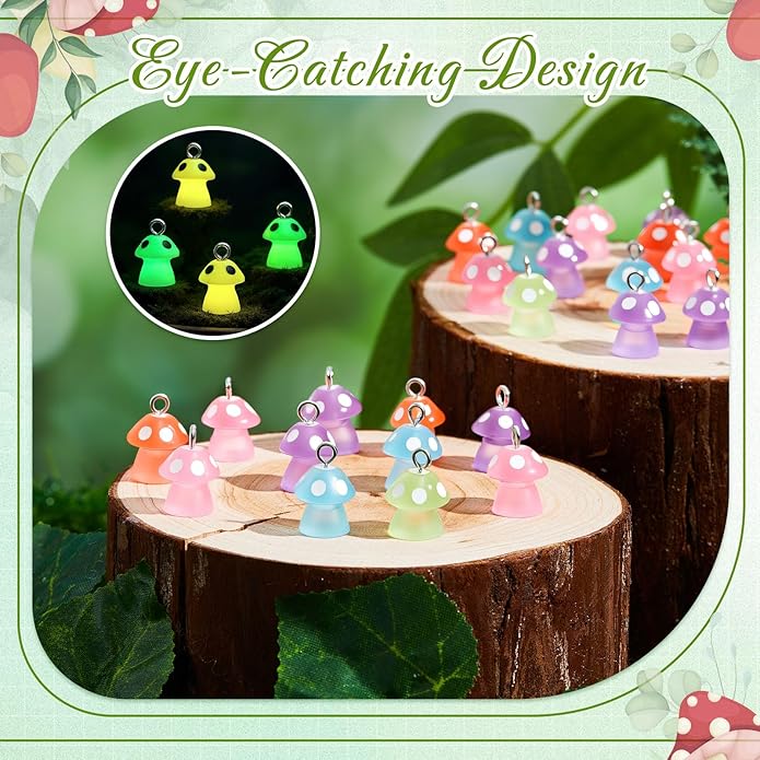 Jetec 50 Pieces Resin Charm Pendant Jewelry Finding Charm DIY Decor Making Resin for Women Bracelet Necklace Earrings Keychain Craft