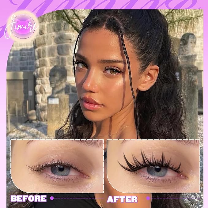 Manga Lash Clusters Natural Eyelash Clusters C Curly 10-14MM Fairy Cluster Eyelash Extensions with Spikes 110Pcs Wispy Individual Lashes Clusters DIY Natural Eyelashes Clusters at Home