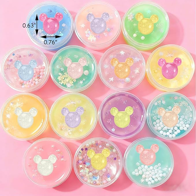 50Pcs Cute Slime Charms Bulk Set – Kawaii Accessories Flatback Resin Charms for Crafts, Mini Resin Animals Embellishments for Nail,Phone Junk Cases, Hairpins Scrapbooking& DIY Decoration (Shiny)