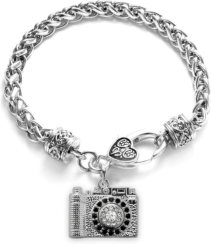 Inspired Silver - Silver Customized Charm Bracelet with Cubic Zirconia Jewelry