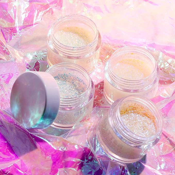 BestLand Body Glitter Gel for Women and Kids – Sparkle Glitter Makeup for Face, Body & Hair – Long Lasting Shimmer Gel for Festival accessories, Rave, Halloween, Party, Mermaid Look (07 Pink Stardust)