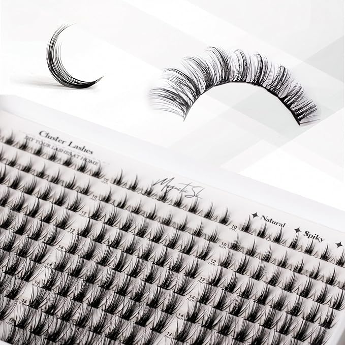 Lash Clusters 300pcs Manga Lash Extension Kit 10-18mm Cluster Eyelash Extensions Natural Lash Individual Lashes -M33-Natural