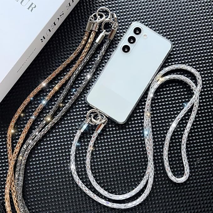 Phone Lanyard Crossbody with Hanging Loops, Clip and Go Strap for Phone with Zipper Wallet, Adjustable Elastic Phone Strap