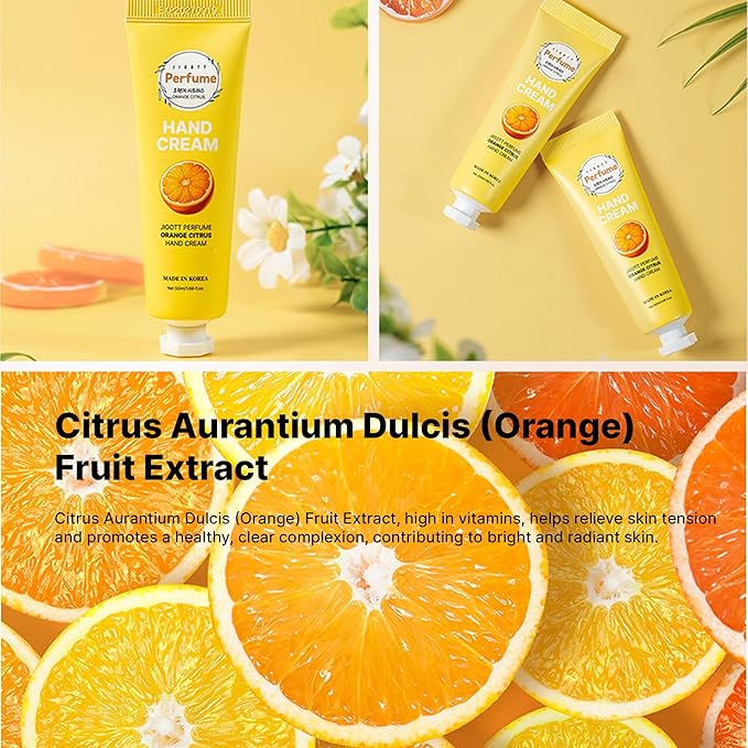 Perfume Hand Cream Gift Set for Women – 5 Scented Mini Lotions (Lavender, Citrus, Musk, Cherry Blossom, Freesia) – Moisturizing Non-Greasy Travel Size K-Beauty Hand Cream Set