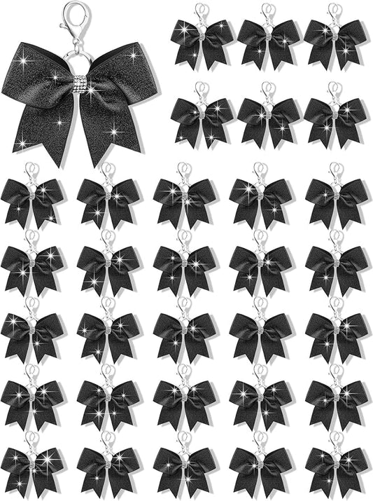 Tondiamo Cheer Bow Keychain Cheer Keychain with Rhinestones Cheerleader Keyrings for Teen Cheerleading Sports Accessory