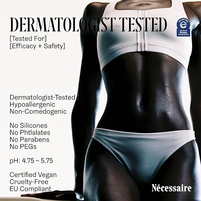Nécessaire The Body Lotion - Fragrance-Free - Unscented - Multi-Peptide - Firming Body Lotion for Women + Men. 2.5% Niacinamide. Non-Comedogenic Lotion for Sensitive Skin – 450ml/15.2 fl oz