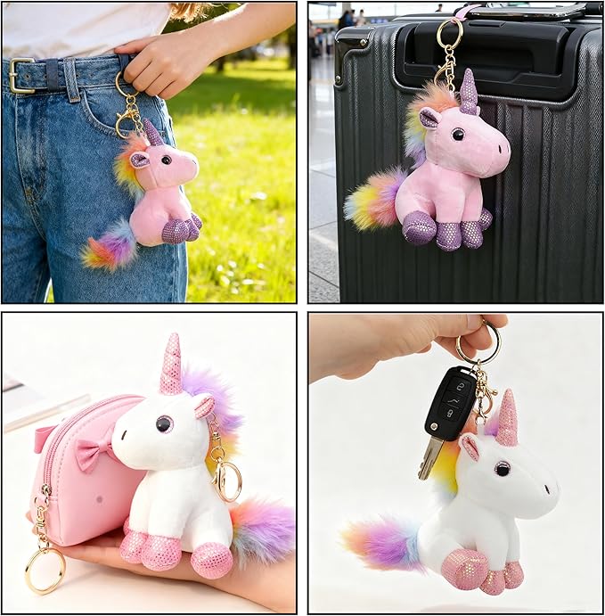 Cute Plush Keychain, Car Pendant, Bag Purse Backpack Charm Accessory, Gift for Girls Women