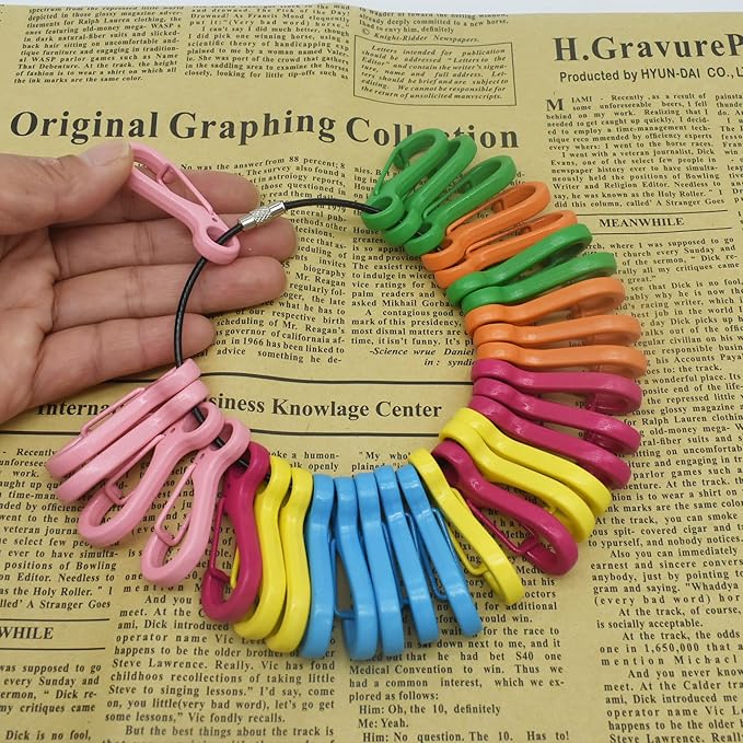 Mini Carabiner Clips with Metal Spring Wiregate Hook and Little Eye Hole for Keychain Backpack Clasps
