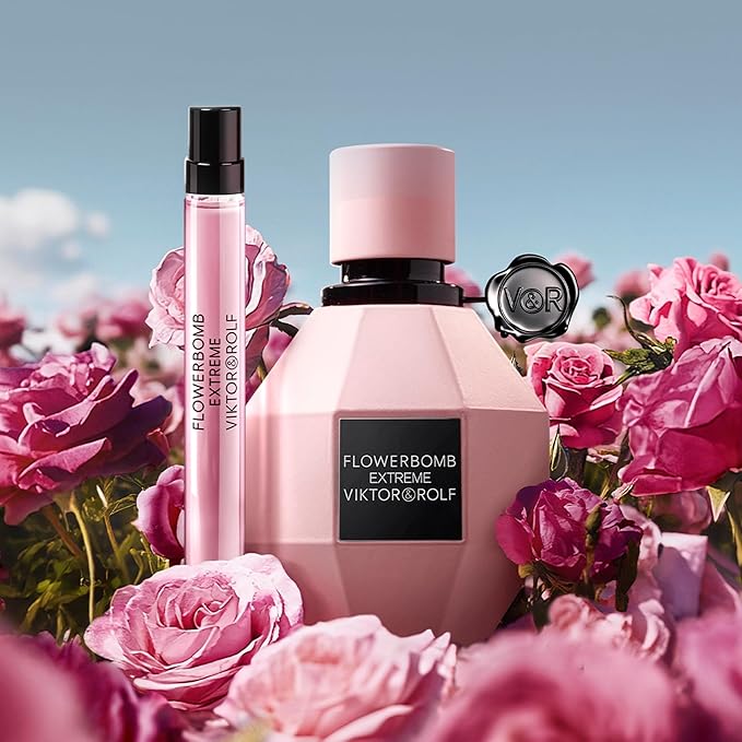 Viktor&Rolf - Flowerbomb Extreme - Eau de Parfum Intense Womens Perfume - Intense & Floral - With Raspberry, Jasmine, Rose, Orange Blossom & Vanilla Bean - 0.3 Fl Oz