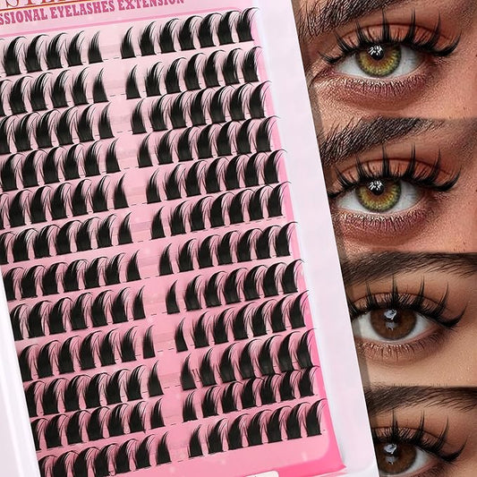 Spikes Lash Clusters Eyelash Clusters Volume Long 12-18mm Individual Lashes DIY Spiky Lash Extension Mega Cluster Eyelash Extensions Mink Strips Lashes Thick