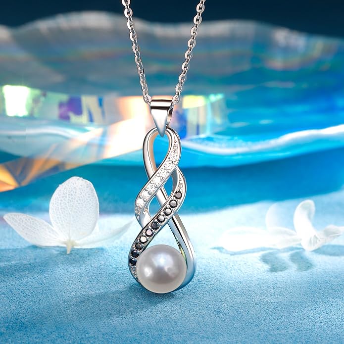 NONNYL Pearl Necklaces-Birthday Anniversary Wedding Gifts for Women -Her -Mom -Wife -Girlfriend Grandma on Christmas Day Mothers Day | Valentines Romantic Gifts