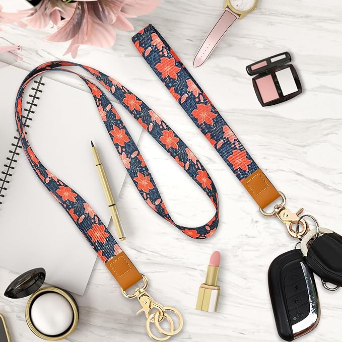 Cool Leopard Wristlet Keychain, Wrist Lanyard Key Chain For Women Men Car Keys Id Holder Card Phone Wallet Camera