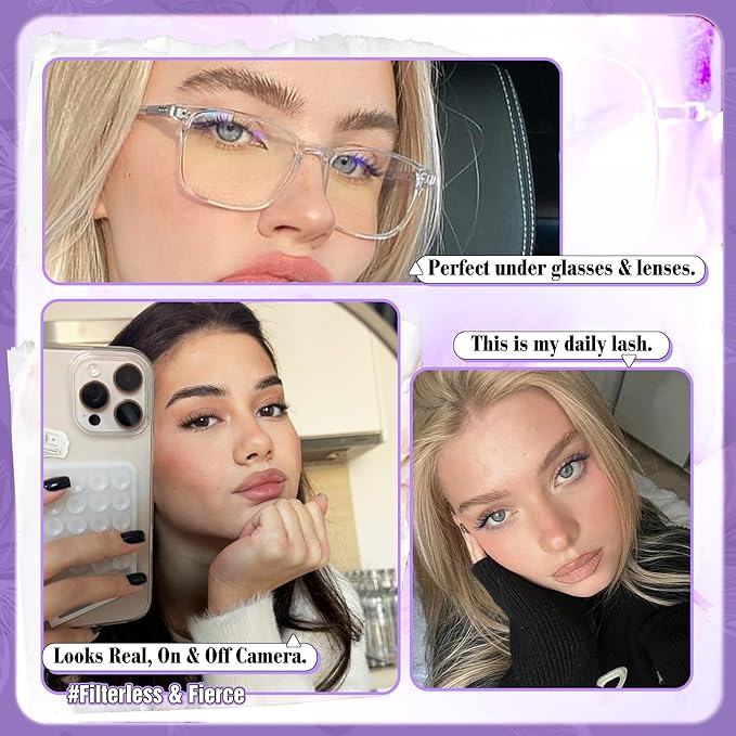 Natural Lash Clusters 8MM 10MM 12MM Eyelash Clusters Short Wispy DIY Lash Extensions CC Curve Individual Lashes Fluffy Cluster Eyelash Extensions for Clean Girl & No Makeup
