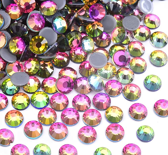 Hot Fix Crystal Flatback Rhinestones Glass Diamantes Gems 4.8mm(20ss 1440pcs, Fire)