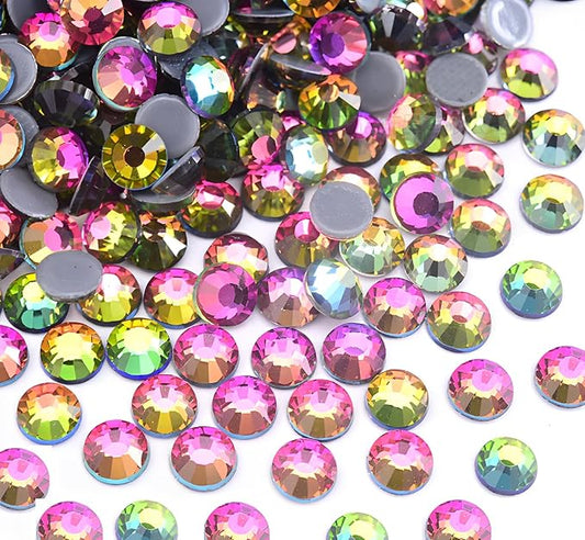 Hot Fix Crystal Flatback Rhinestones Glass Diamantes Gems 2.8mm(10ss 2880pcs, Fire)