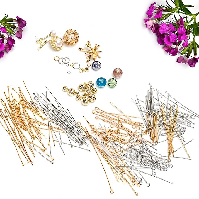 150pcs Silver Filled Ball Pins Non Tarnish Craft Earring Bracelet Jewelry Making Accessories Supplies (30mm (1.18in), Silver-Ball Pin)