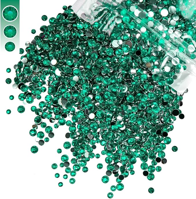 3mm 4mm 5mm Mix Bag Resin Rhinestones for Crafting Flatback Jelly Stones Bulk Diamonds Crystals Gems Charms for Nails Face Eyes Makeup Mugs Tumblers Bottles DIY Crafts Clothes Shoes