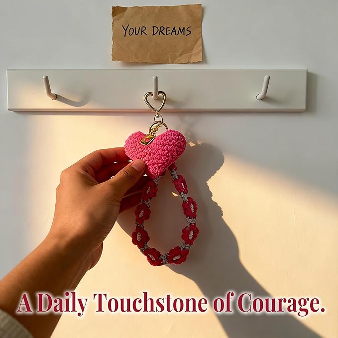 Handmade Crochet Keychains with Daisy Wristband - Inspirational Gifts for Women, Graduation, Birthday