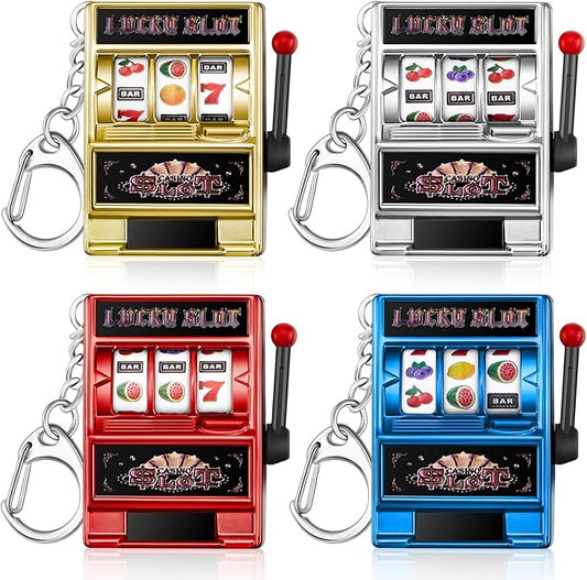Panelee Slot Machine Keychain Bulk Las Vegas Keychains Mini Casino Kawaii Decoration for Las Vegas Carnival Party Gifts