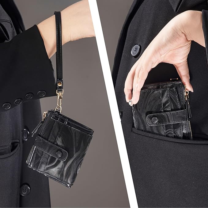 Keychain Wallet Wristlet Small Credit Card Holder Bracelet Key Chain Purse Bangle Tassel Beads Key Rings for Women