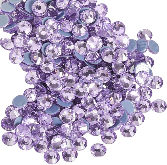 Beadsland Hotfix Rhinestones, 2880pcs Flatback Crystal Rhinestones for Crafts Clothes DIY Decorations,Violet, SS6, 1.9-2.1mm