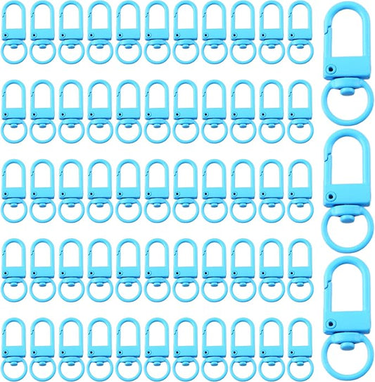 KJML DIY Keychain clip 60pcs Swivel Snap Lobster Claw Keychain Clasps Lanyard Hardware Key Chain Hooks for Bag Charm