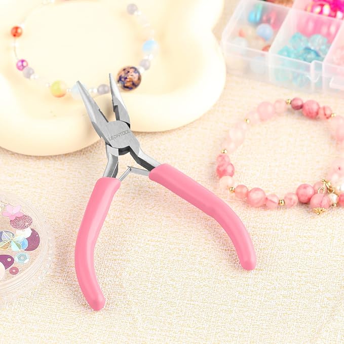 5-Inch Long Nose Pliers with Wire Cutter, Ideal for Jewelry Making, Electrical Work, and More. Durable Carbon Steel Construction, PVC Handle. 4.6 x 3.1 x 0.4" (116 x 78 x 9 mm).