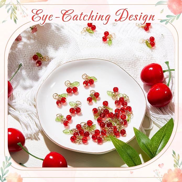 Jetec 50 Pieces Resin Charm Pendant Jewelry Finding Charm DIY Decor Making Resin for Women Bracelet Necklace Earrings Keychain Craft