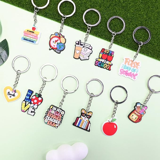 Keychains Bulk DIY Cute Keychain Charms Backpack Charms for Girls Backpack Keychains PVC Key Ring Party gifts