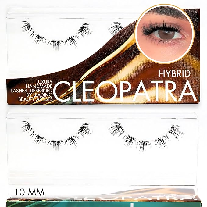 GAZELLE Luxury Cleopatra Natural Lash Clusters 10mm, Soft Korean Silk PBT Fibers Wispy Eyelash Clusters, DIY Cluster Eyelash Extensions, Comfortable Wear, Lasts 10 days - 10 Individual Lashes