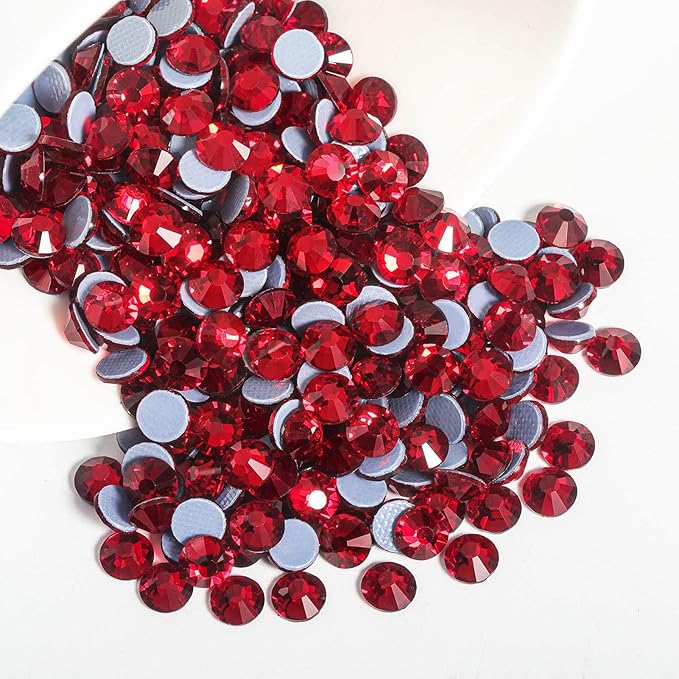 Beadsland Hotfix Rhinestones, 1440pcs Flatback Crystal Rhinestones for Crafts Clothes DIY Decorations,Siam, SS20, 4.6-4.8mm