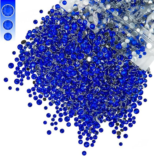 3mm 4mm 5mm Mix Bag Resin Rhinestones for Crafting Flatback Jelly Stones Bulk Diamonds Crystals Gems Charms for Nails Face Eyes Makeup Mugs Tumblers Bottles DIY Crafts Clothes Shoes