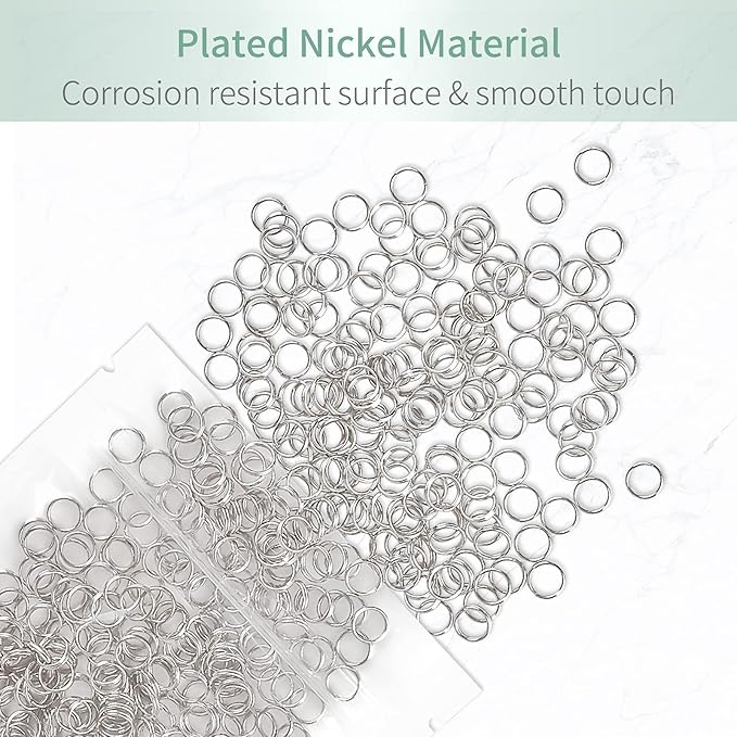 Uniclife 6 mm Metal Split Jump Rings Double Loops 500 PCS Mini Ring Connectors for Jewelry Necklaces Bracelet Earrings and Crafts Ornament