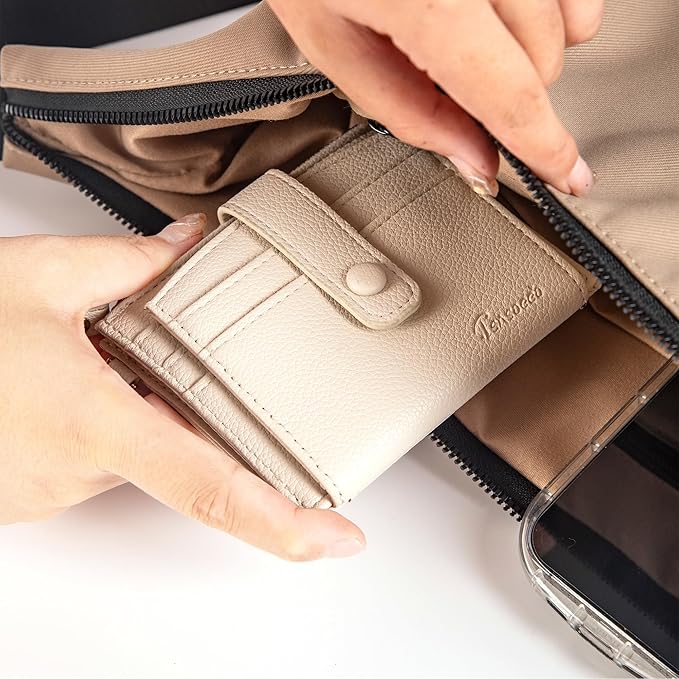 Keychain Wallet Wristlet Small Credit Card Holder Bracelet Key Chain Purse Bangle Tassel Beads Key Rings for Women