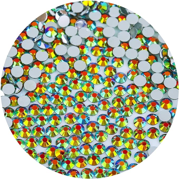 2250 Pcs SS16 4mm Flatback Rhinestones for Nails Art Crafts Glitter Round Gems AB Crystals DIY Clothes Shoes （Dark Red AB）