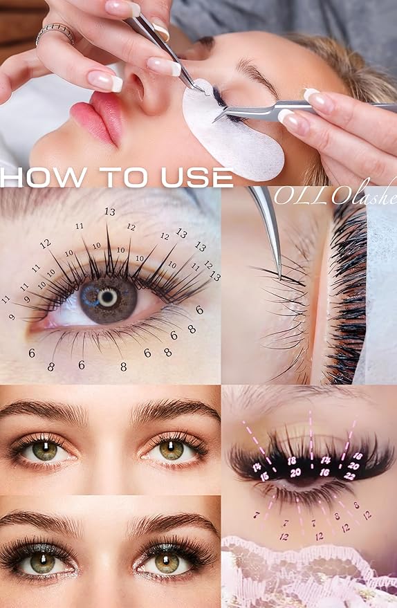 OLLOLASHES Bottom Lash Extension B C J Curl Mix4-10mm 0.03 0.05 0.07 0.10 0.15 thickness Black Color Super Matte Bottom Lash Extensions, Professional Supplies for Lash Techs (Bottom-J-0.03, 5-10mm)