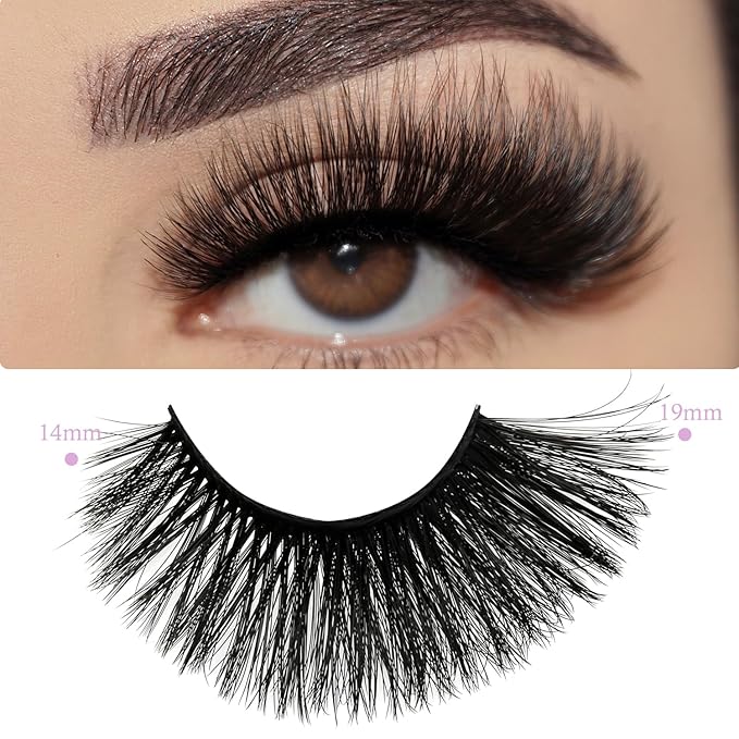 Wholesale Lashes, 3D Faux Mink Eyelash Bulk, 18mm Handmade Reusable Eye Lash, Dramatic Fluffy False Lash with Glitter Portable Packing (30 pairs - A03)