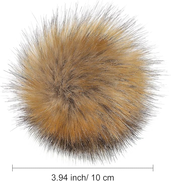 Tatuo 16 Pcs Faux Fur Pom Poms for Hat 4 Inches Large Fluffy Pom Balls for Crafts Knitting Beanies Shoes Scarves Bag Pompoms Keychain Charms Winter DIY Accessories (Multiple Colors)