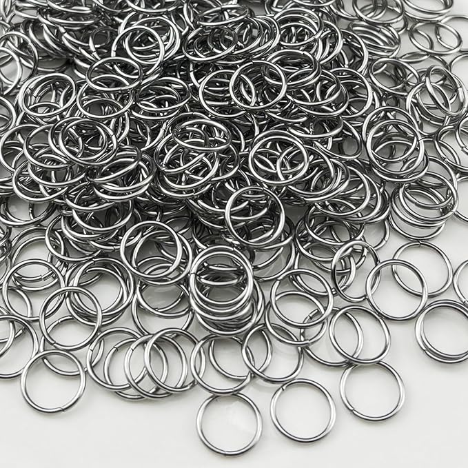 500pcs 10mm Stainless Steel Jump Rings Connector Rings for DIY Craft Jewelry Making Necklaces Bracelet Earrings Keychains