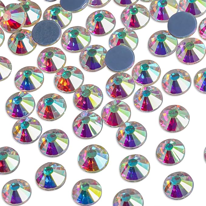 Beadsland Hotfix Rhinestones, 1440pcs Flatback Crystal Rhinestones for Crafts Clothes DIY Decorations, Crystal AB, SS20, 4.6-4.8mm