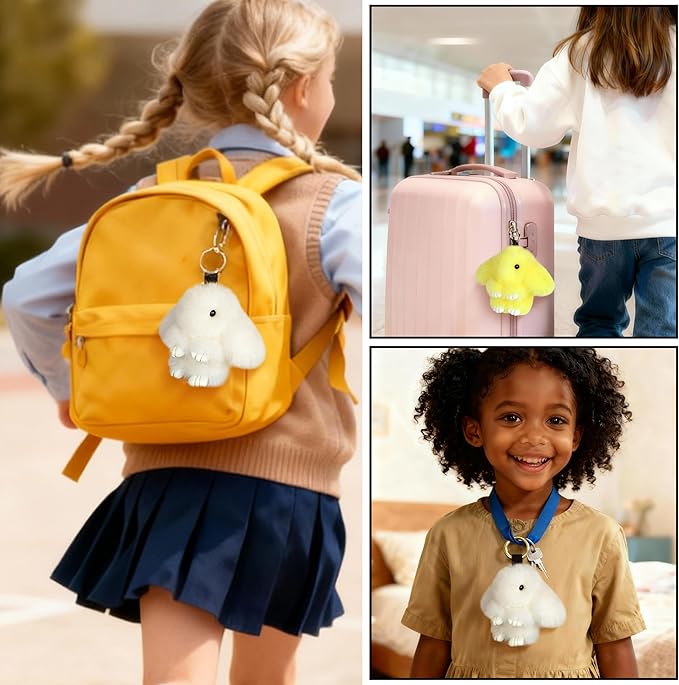 Cute Plush Keychain, Car Pendant, Bag Purse Backpack Charm Accessory, Gift for Girls Women