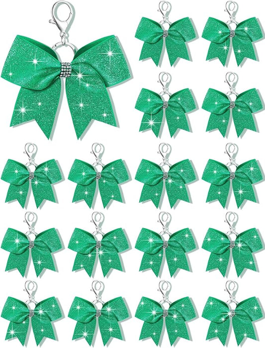 Tondiamo Cheer Bow Keychain Cheer Keychain with Rhinestones Cheerleader Keyrings for Teen Cheerleading Sports Accessory