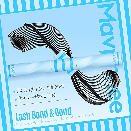 Lash Glue Twin Lash Bond Duo Eyelash Adhesive Strong Hold Standalone Bond Only Black Cluster Lashes Glue Waterproof Eyelash Extensions Glues for DIY Lash Extensions at Home (10ml, 72-150 Hours)