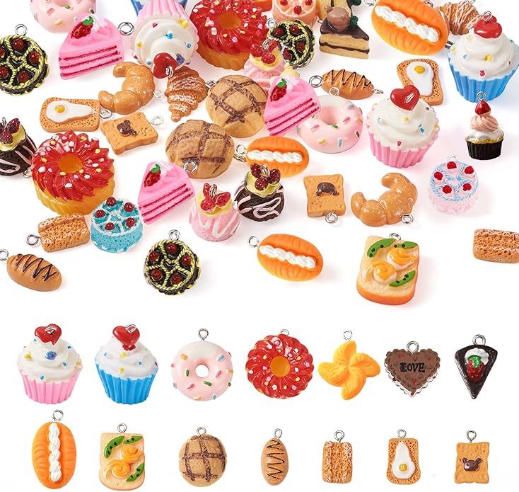 Craftdady Resin Plastic Miniature Food Snack Pendants Charms Ice Drink Juice Pendants Cute Bottle Fruit Keychain Charms Hang Ornament for DIY Craft Earring Bracelet Necklace Jewelry Making