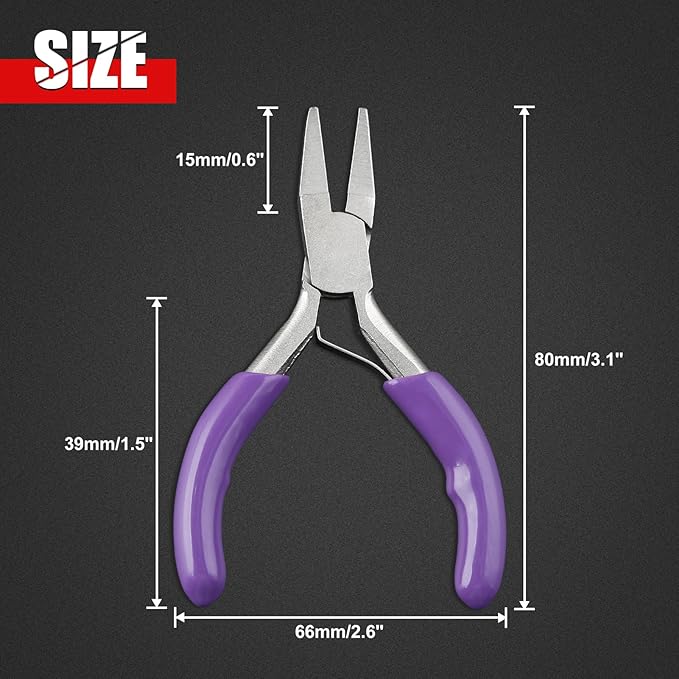 3 Inches Duckbill Pliers Mini Flat Nose Pliers Miniature Pocket Plier Mini Precision Pliers For Jewelry Making Bending Wire Small Object Gripping Beading Looping Shaping Wire