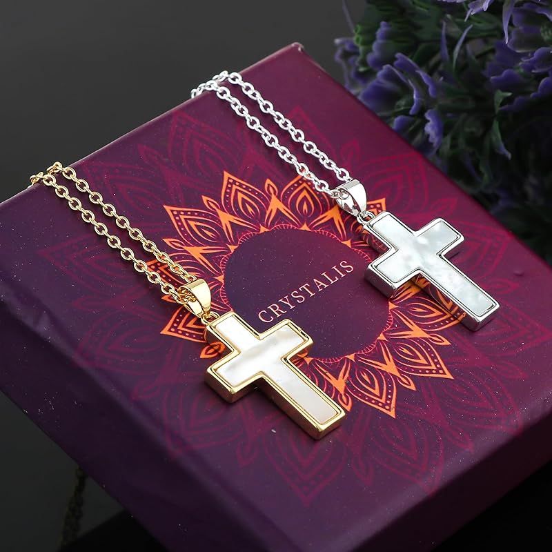 JOR Criss Cross Charm Pendant Necklace, Men & Women Unisex Jewelry, Dainty Gold & Silver Plated Chain Combo 18 inch (Pack of 2)