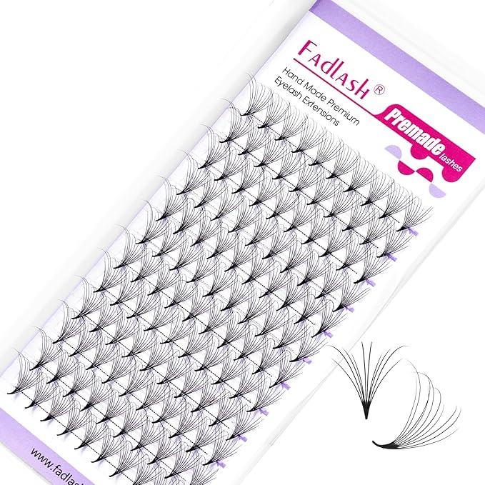 FADLASH Premade Lash Fans D Curl Premade Fans Eyelash Extensions 10D 0.07 Volume Lash Fans Premade Handmade Premade Lash Extensions Fans (10D-0.07-D, SCH)