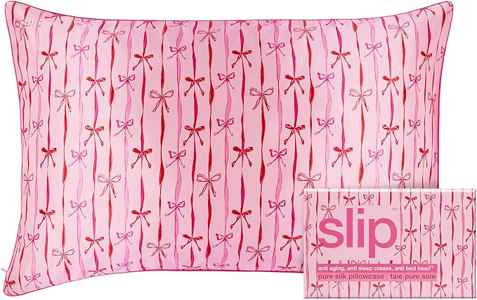 slip Queen Silk Pillowcase – Strawberry Cupcake Limited Edition with Piping – Anti-Frizz, Anti-Crease, Anti-BedHead – 100% Pure Mulberry Silk