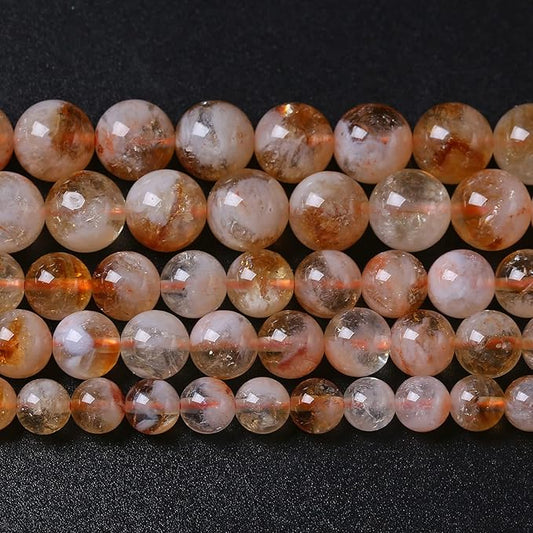 4MM 86PCS Natural Stone Citrine A Grade Quartz Crystal Loose Beads for Jewelry Making DIY Bracelet Necklace 1 Strand 15’’