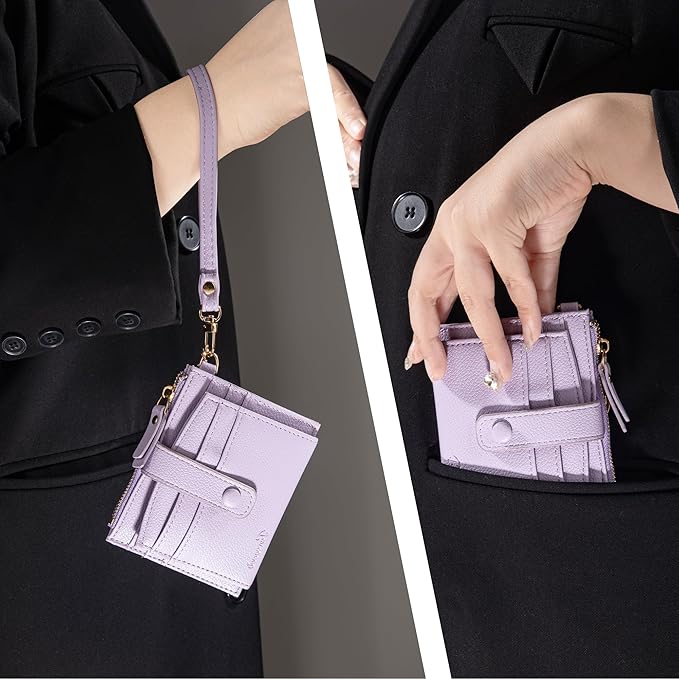 Keychain Wallet Wristlet Small Credit Card Holder Bracelet Key Chain Purse Bangle Tassel Beads Key Rings for Women